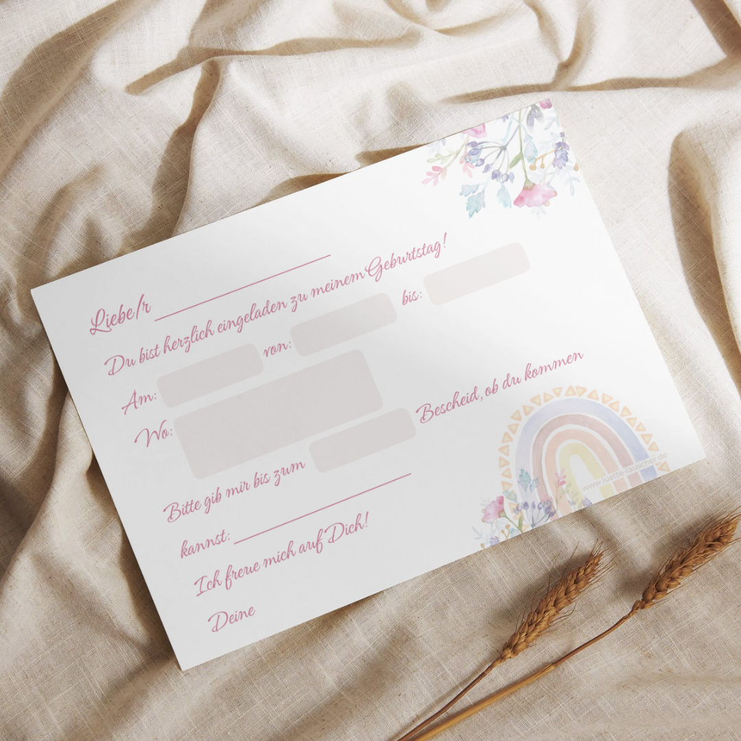 Einladungskarten "Regenbogen"