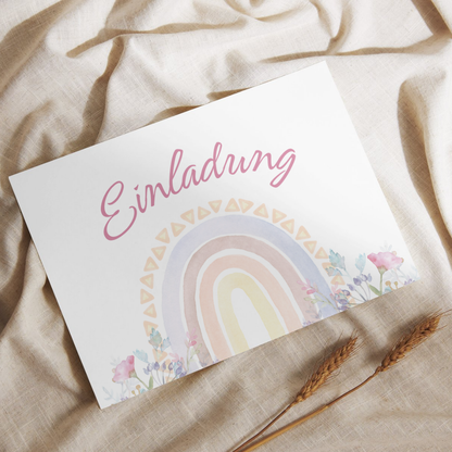 Einladungskarten "Regenbogen"