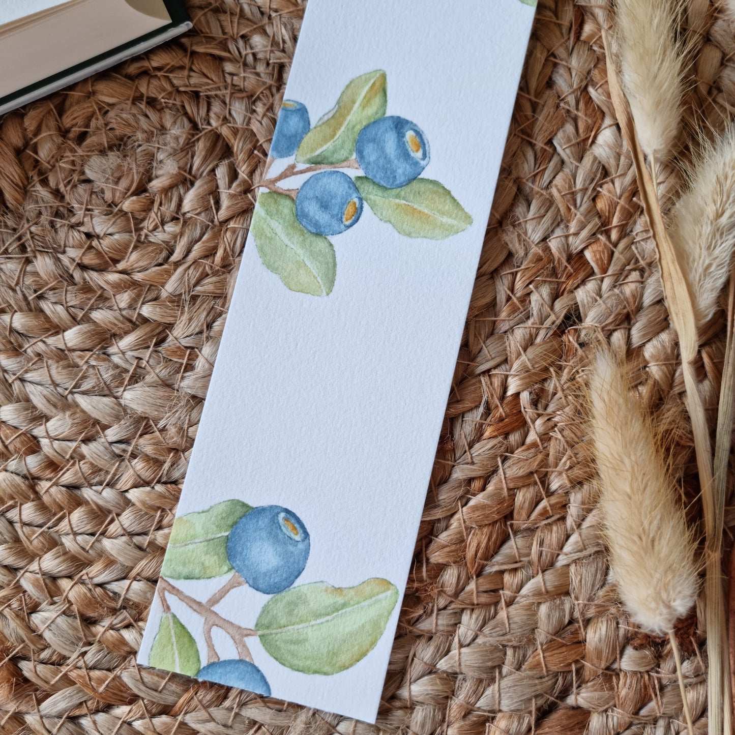 Lesezeichen Heidelbeeren Aquarell