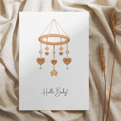 Geburtskarte "Hallo Baby"