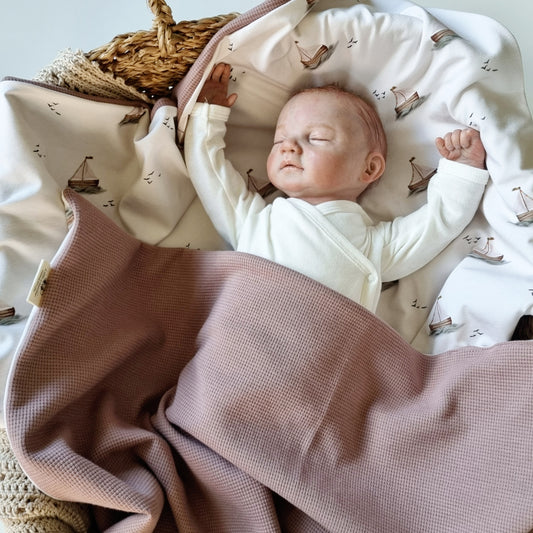 Babydecke "Ahoi!" Mauve